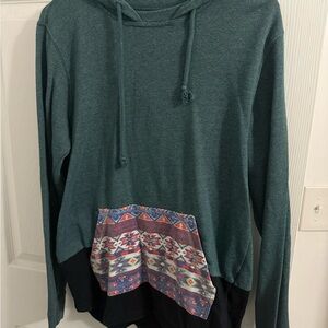 PacSun Teal Textured Hoodie
